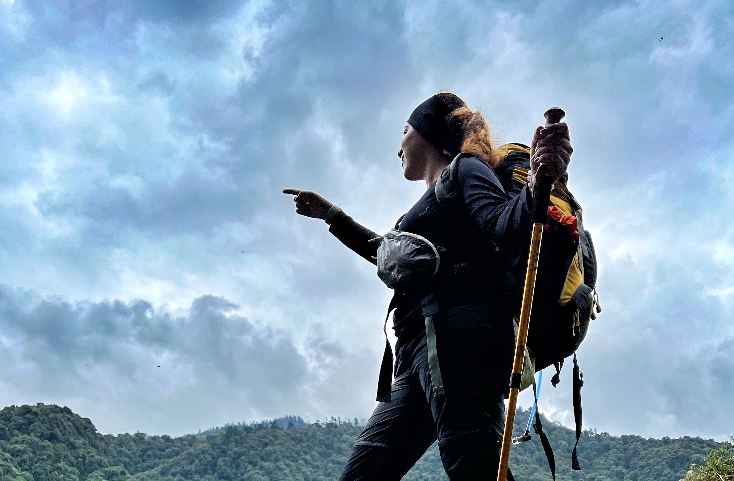 picture of bhargavi padhya taking in the sun & surrounded by nature